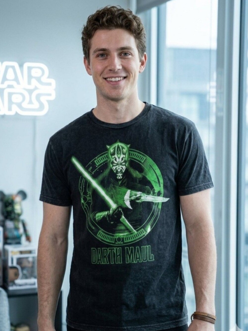 Vintage Star Wars Black Darth Maul Graphic TShirt